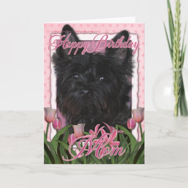 Happy Birthday Mom - Cairn - Black - Rosco Card (Front)