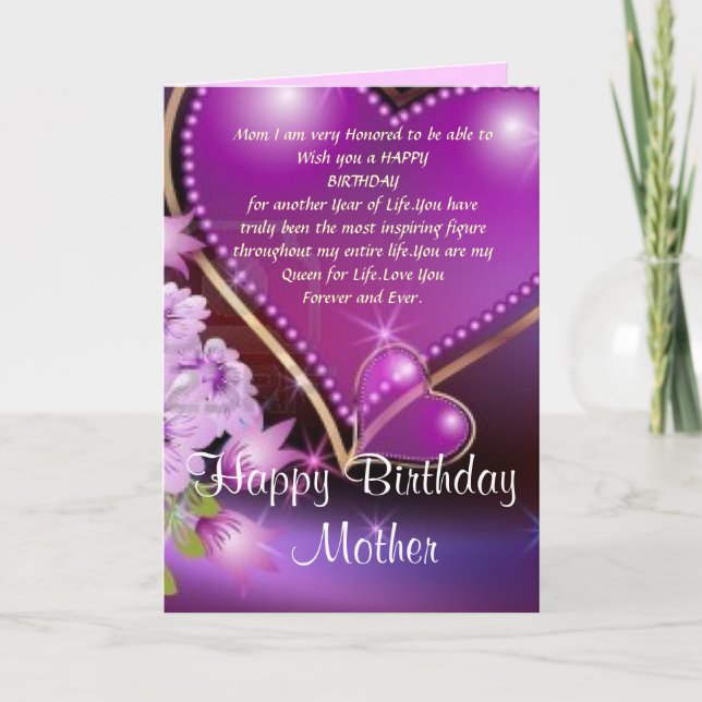 Happy Birthday Mom Card (Front)