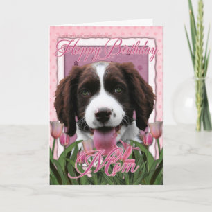 Happy Birthday Mom - English Springer Spaniel Card