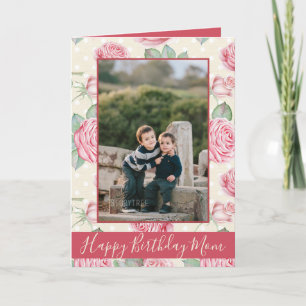 Happy Birthday Mom Floral Card