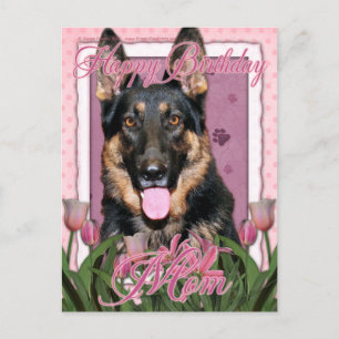 Happy Birthday Mom - German Shepherd - Kuno Postcard