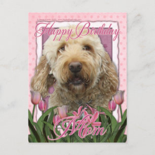 Happy Birthday Mom - Goldendoodle Postcard
