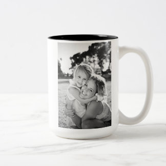 Happy birthday mom Minimalist  Two-Tone Coffee Mug
