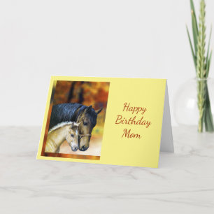 Happy Birthday Mom Mother, Horse Equestrian Card