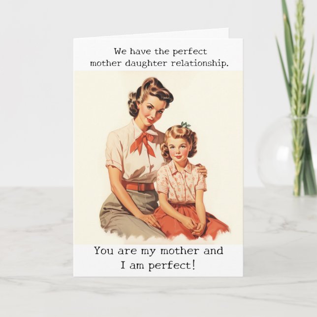 Happy Birthday Mom Mother Humour Funny Card (Front)