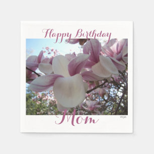 Happy Birthday Mom Napkin