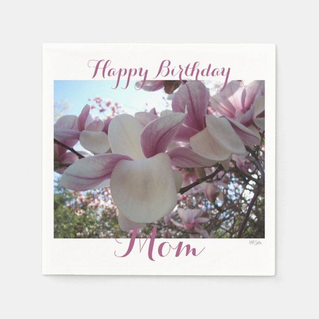 Happy Birthday Mom Napkin (Front)