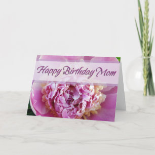 Happy Birthday Mom Peony Card