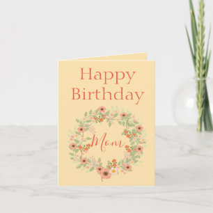 Happy Birthday Mom Photo Inside Card