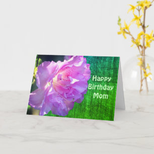 Happy Birthday Mom Pink Azalea Flower Card
