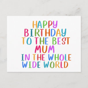 happy birthday mom Postcard