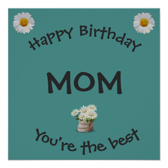 Happy Birthday Mom Poster (Front)