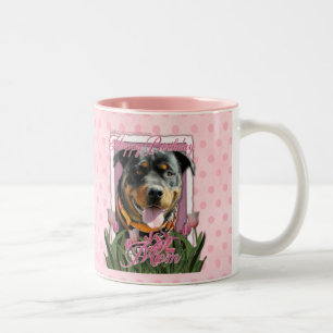 Happy Birthday Mom - Rottweiler - SambaParTi Two-Tone Coffee Mug