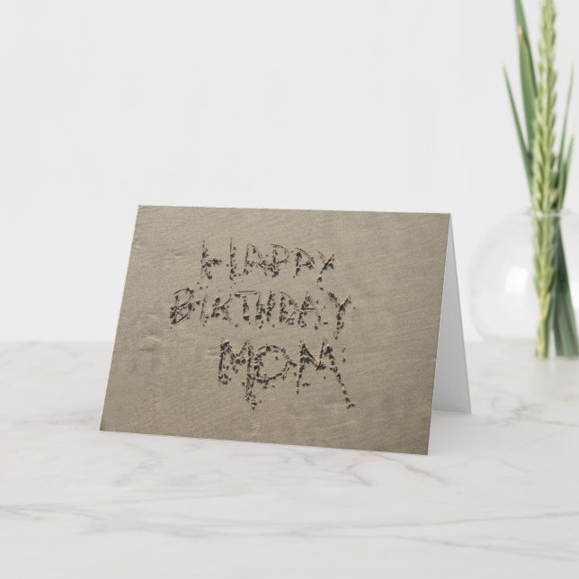 Happy Birthday Mom Sandwriting Card (Front)