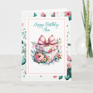 Happy Birthday Mom | Shabby Chic Floral Card