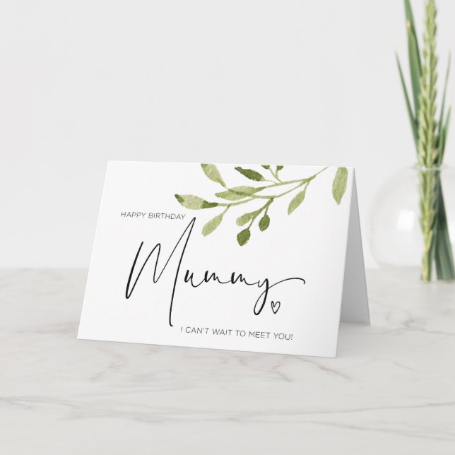 Happy Birthday Mommy Gift For Mom to Be Baby Bump Card (Front)