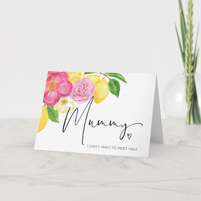 Happy Birthday Mommy Mom to Be Baby Bump Pregnancy Card (Front)