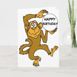 HAPPY BIRTHDAY MONKEY CARD