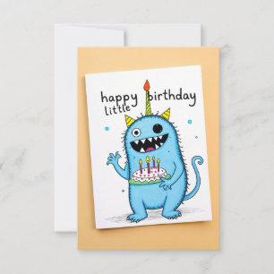 Happy birthday monster card
