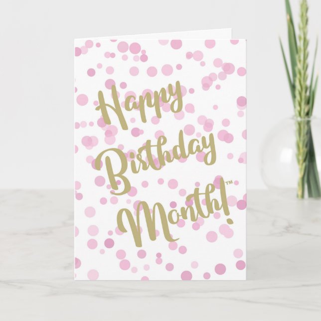 Happy Birthday Month Bubbles Card (Front)