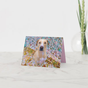 Happy Birthday! Mosaic Style - Blue-Eyed Dog Card