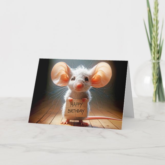 Happy Birthday Mouse Card (Front)