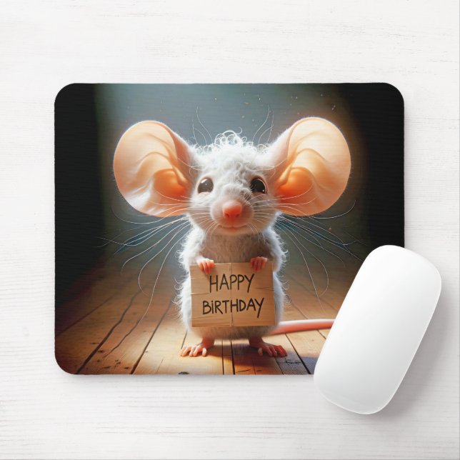 Happy Birthday Mouse Mouse Pad (With Mouse)