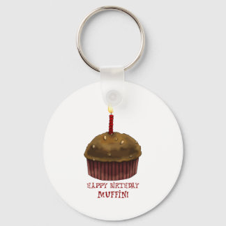 Happy Birthday Muffin Keychain