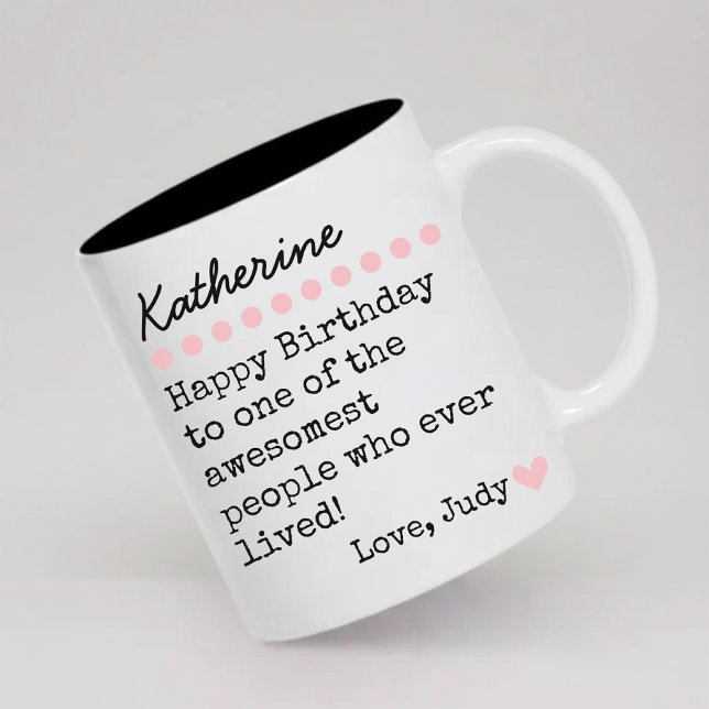 Happy Birthday Mug Custom Name Gift for Her or Him (Créateur téléchargé)