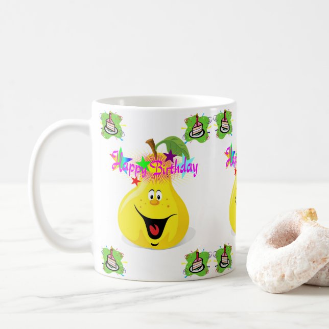 Happy Birthday Mug Pear (With Donut)
