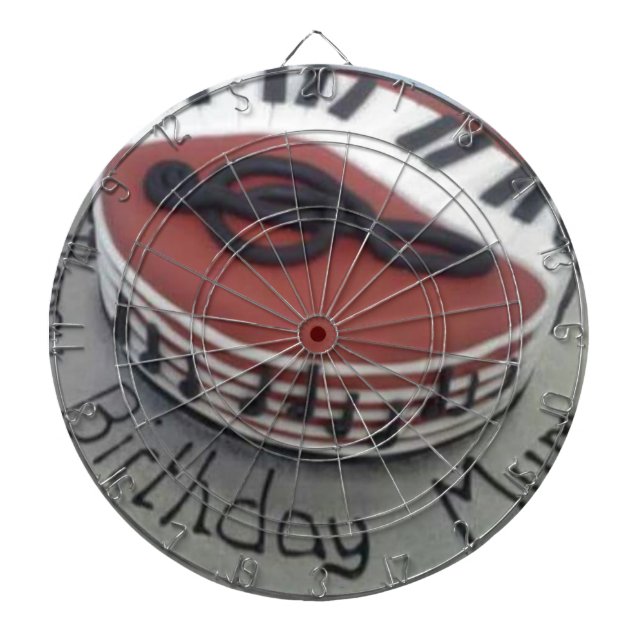 Happy birthday mum cake dartboard (Front)