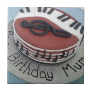 Happy birthday mum cake tile