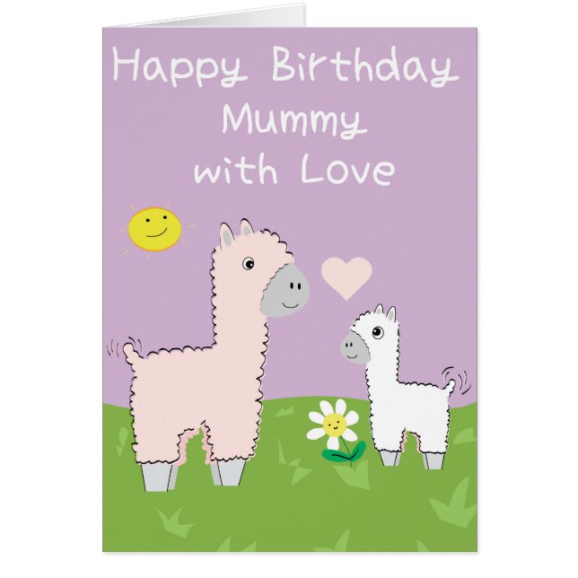 Happy Birthday Mummy With Love - Birthday Card (Front)