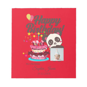 Happy Birthday, My Baby - Custom Photo/ Name/DOB Notepad