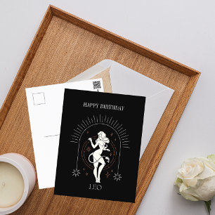 Happy Birthday Mystic Leo Zodiac Horoscope Postcard