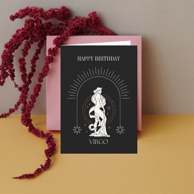 Happy Birthday Mystic Virgo Zodiac Horoscope Card (Happy Birthday Mystic Virgo Zodiac Horoscope Card)
