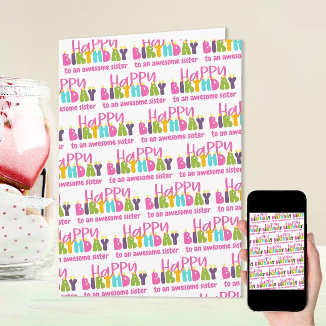 Happy Birthday Name or Relation Colourful Candles Card (Creator Uploaded)