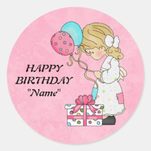 Happy Birthday name sticker