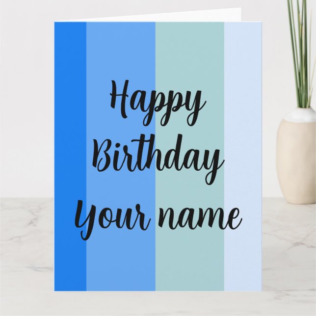 Happy Birthday Name Template (Front)