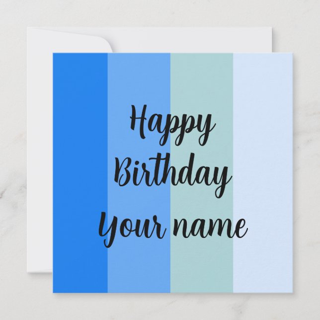 Happy Birthday Name Template (Front)