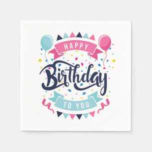 Happy Birthday Napkin