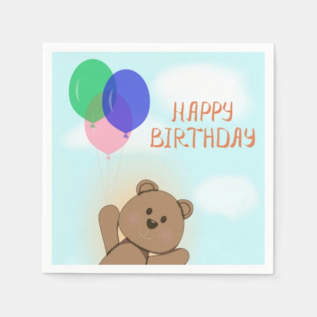 Happy birthday napkin (Front)