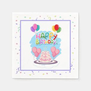 Happy Birthday Napkin