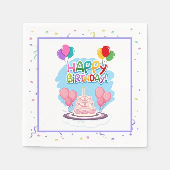 Happy Birthday Napkin (Front)