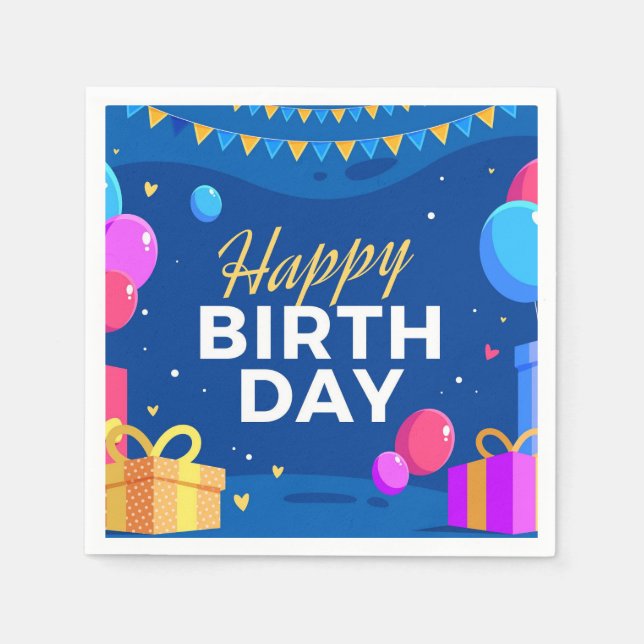 Happy Birthday Napkin (Front)