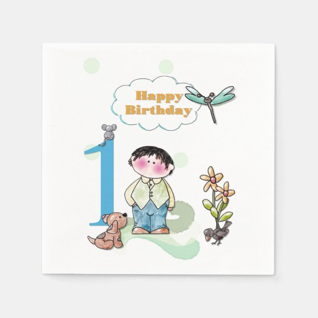 Happy Birthday Napkin (Front)