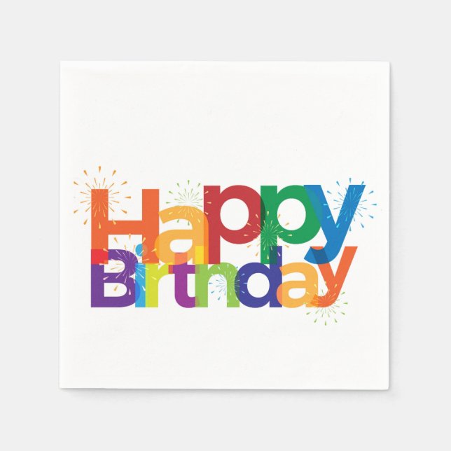 Happy Birthday Napkin (Front)