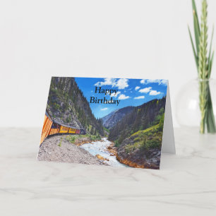 Happy Birthday, Narrow Gauge Train in Colorado Card