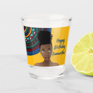 Happy Birthday! Natural Beauty, Tribal Inspired Shot Glass