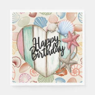Happy Birthday Nautical Napkin